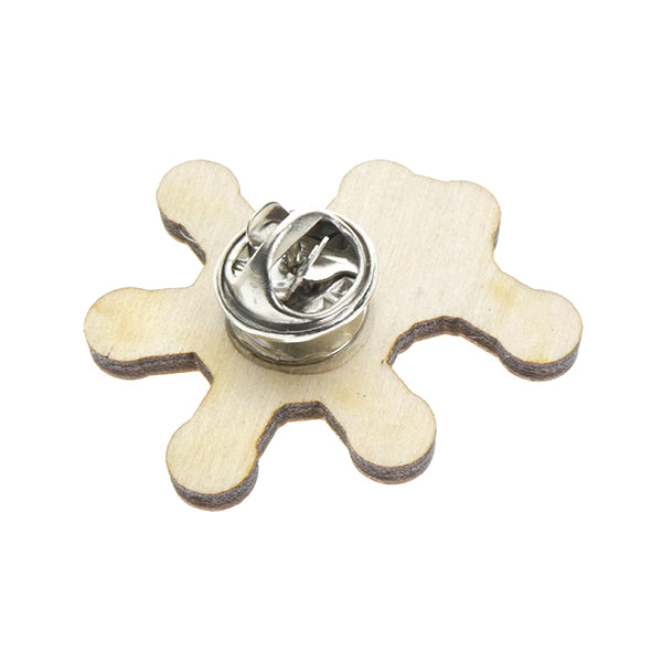 Caffeine Molecule Wooden Pin