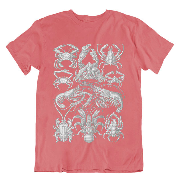 Haeckel's Decapoda Unisex T-shirt - Salmon