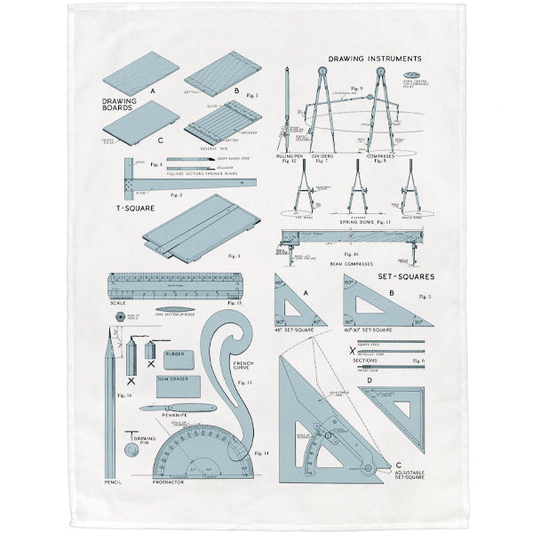 Drawing Tools Tea Towel