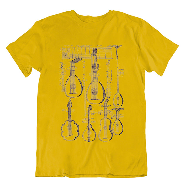 Instrumenta Polycorda Unisex T-shirt Yellow Large 42-44" chest