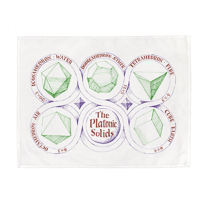 Platonic Solids Tea Towel