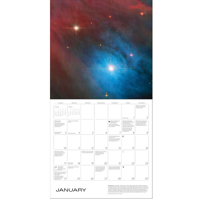 Space: Views from the Hubble and James Webb Telescopes 2027 Wall Calendar