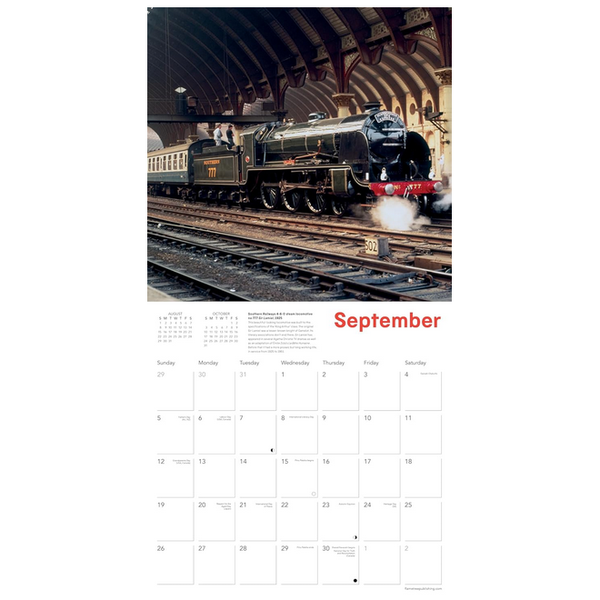 National Railway The Power of Steam 2027 Wall Calendar