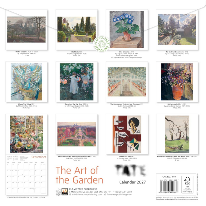 Tate Art of the Garden 2027 Wall Calendar