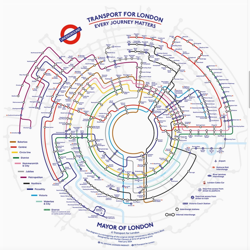 TfL London Underground Map 500-Piece Circular Puzzle