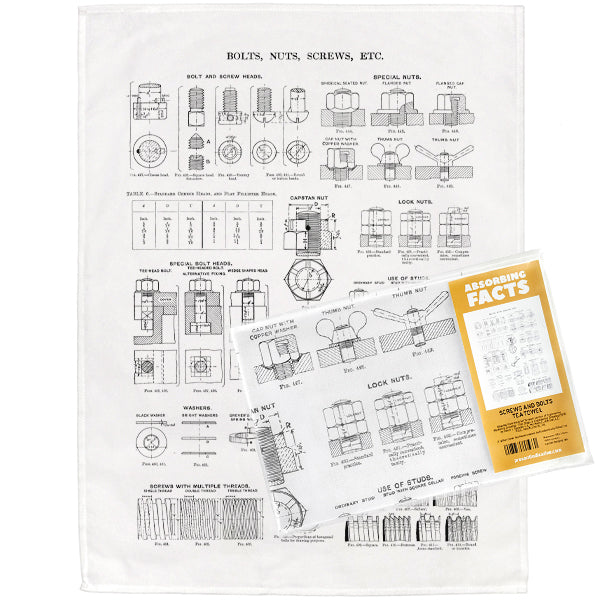 Screws and Bolts Tea Towel