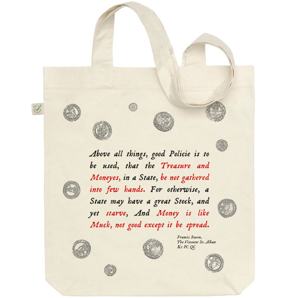 Francis Bacon 'Money is Like Muck' Tote Bag