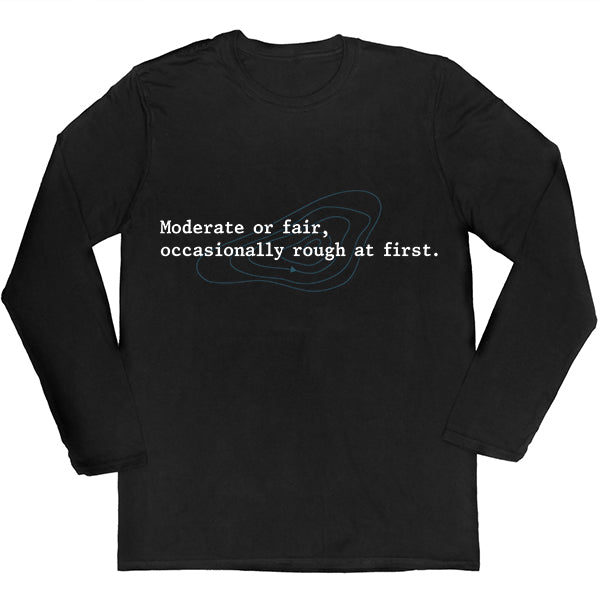 The Shipping Forecast: Moderate or fair, occasionally rough at first Long-sleeved T-shirt Black