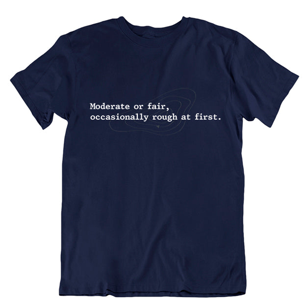 The Shipping Forecast: Moderate or fair, occasionally rough at first T-shirt Navy