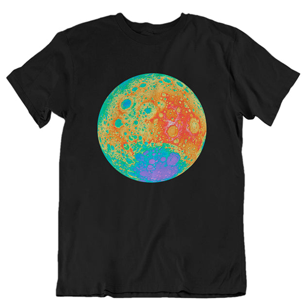 Topographical Moon Map Unisex T-shirt