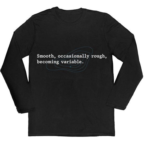 The Shipping Forecast: Smooth, occasionally rough, becoming variable Long-sleeved T-shirt Black