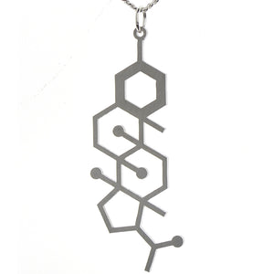 Progesterone Molecule Necklace