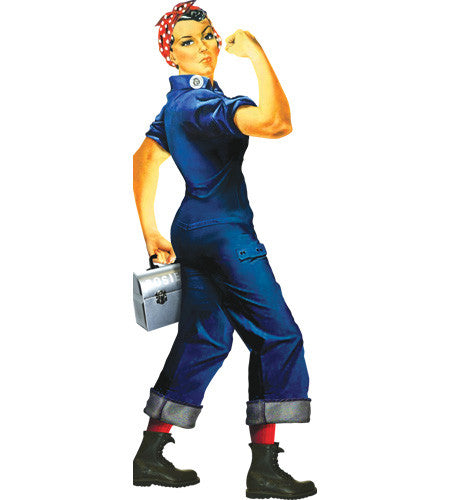 Rosie the Riveter Shaped Card