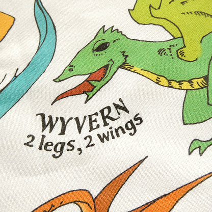 Medieval Dragon Explainer Tea Towel