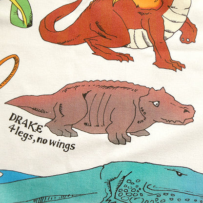 Medieval Dragon Explainer Tea Towel