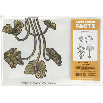 Fungi Woodcut Tea Towel