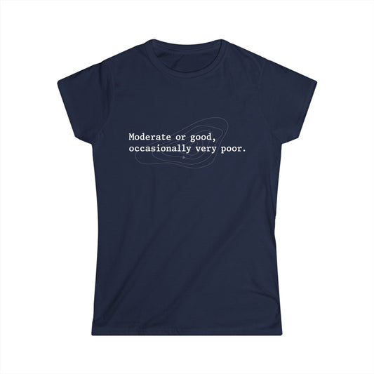 The Shipping Forecast: Moderate or good, occasionally very poor Women's Fitted T-shirt