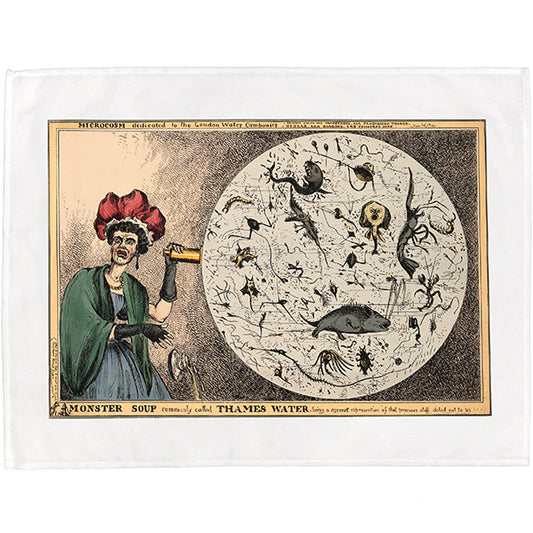 MONSTER SOUP Commonly Called THAMES WATER Tea Towel