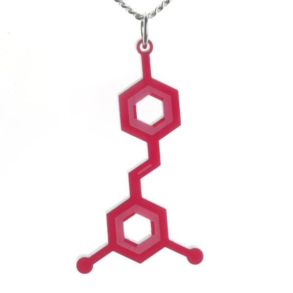 Red Wine Molecule Necklace