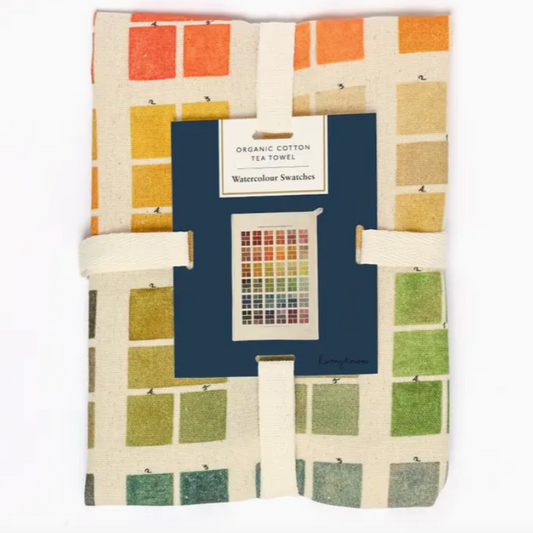 Watercolour Swatches Tea Towel