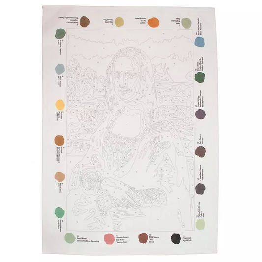 Stain by Numbers Mona Lisa Tea Towel