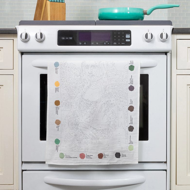 Stain by Numbers Mona Lisa Tea Towel