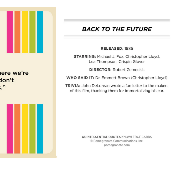 Quintessential Quotes: Quiz Deck on Movies of the '80s, '90s and 2000s