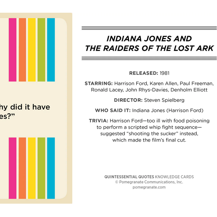 Quintessential Quotes: Quiz Deck on Movies of the '80s, '90s and 2000s