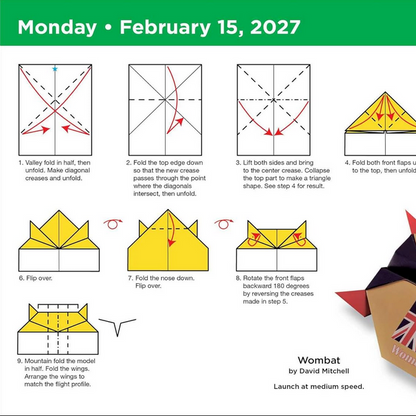 Paper Airplanes 2027 Fold-A-Day Calendar