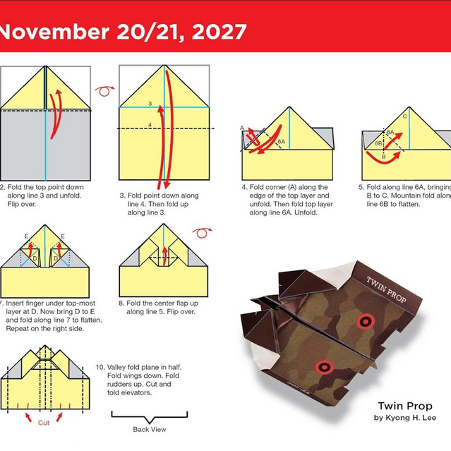 Paper Airplanes 2027 Fold-A-Day Calendar