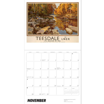 England by Rail 2027 Wall Calendar