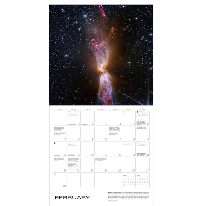 Space: Views from the Hubble and James Webb Telescopes 2027 Wall Calendar