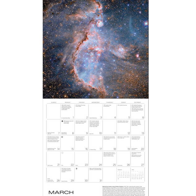 Space: Views from the Hubble and James Webb Telescopes 2027 Wall Calendar