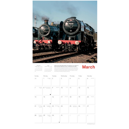 National Railway The Power of Steam 2027 Wall Calendar