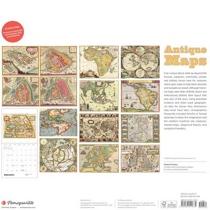 Antique Maps Wall Calendar 2027