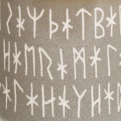 Norse Runes Hand-Carved Mug