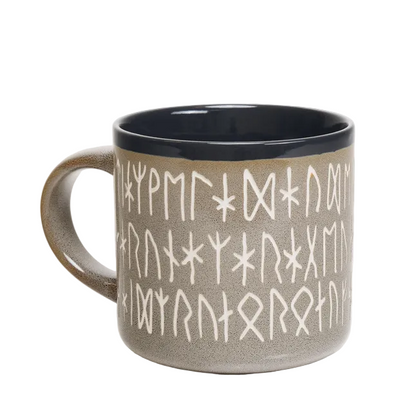 Norse Runes Hand-Carved Mug