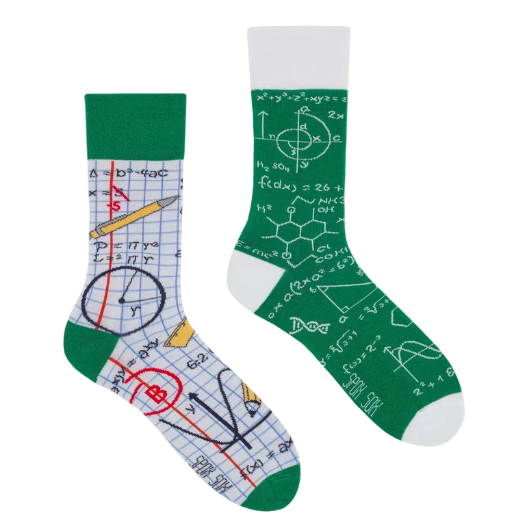 Maths and Science Mismatched Socks
