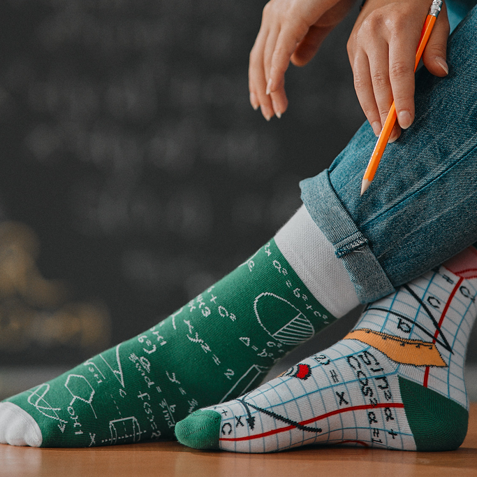 Maths and Science Mismatched Socks