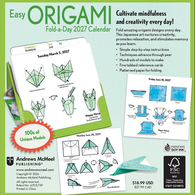 Easy Origami 2027 Fold-A-Day Calendar