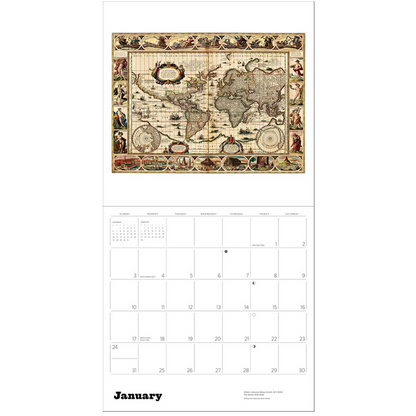 Antique Maps Wall Calendar 2027
