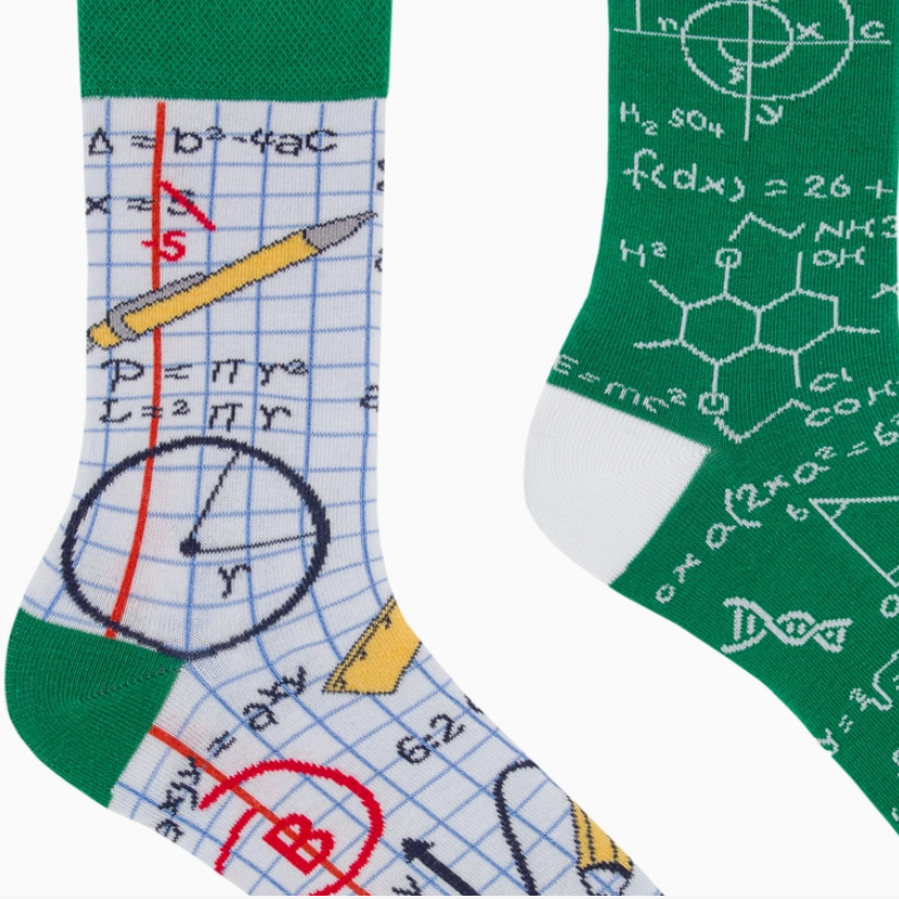 Maths and Science Mismatched Socks