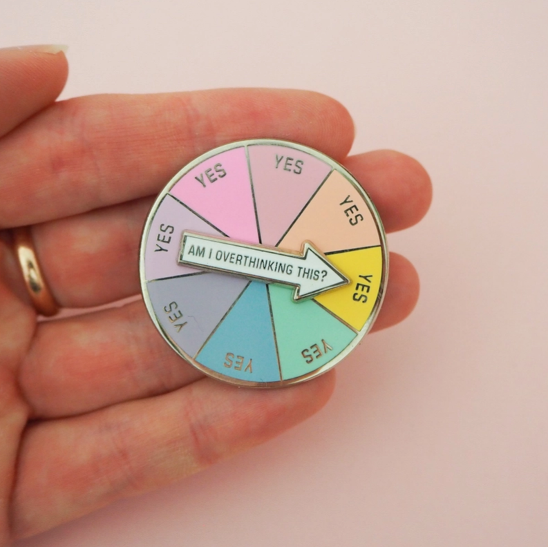 Am I Over-Thinking This Enamel Pin