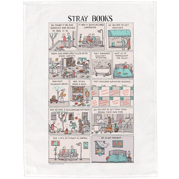 Stray Books - Grant Snider Tea Towel