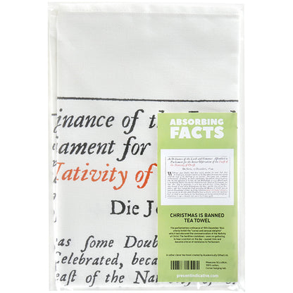 Christmas Is Banned Tea Towel