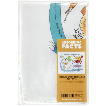 Medieval Dragon Explainer Tea Towel