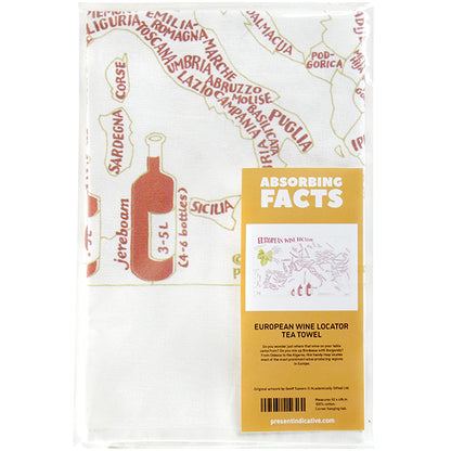 Europe Wine Locator Tea Towel