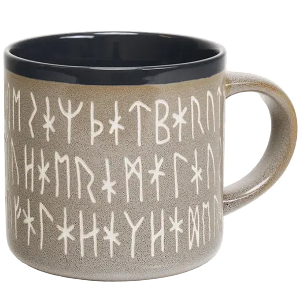 Norse Runes Hand-Carved Mug