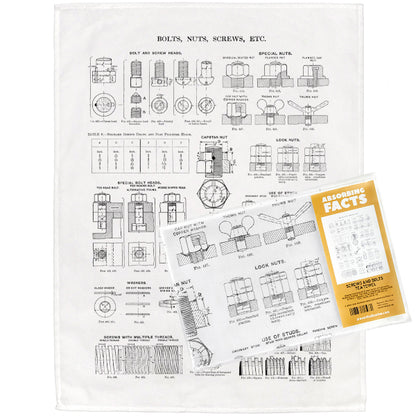 Screws and Bolts Tea Towel