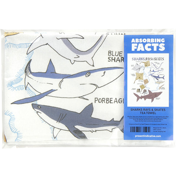 Sharks, Rays & Skates Tea Towel